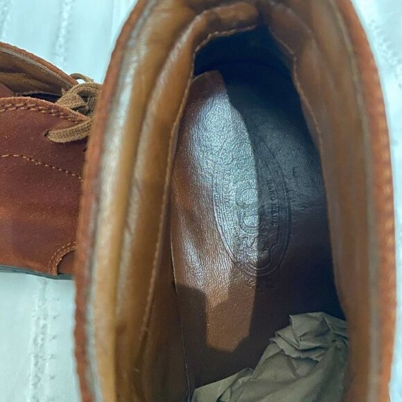 NWOT TOD'S WOMEN'S TEL QUEL RUST BROWN SUEDE LACE UP BOOTIES - 7,5 - Picture 7 of 7